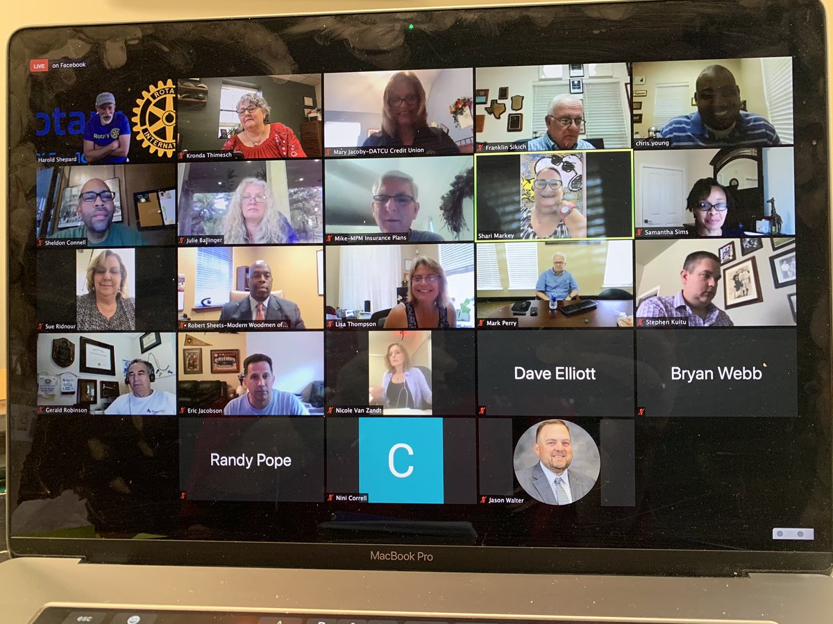 Getting to know one another today via Zoom! #BetterTogether #Rotarians