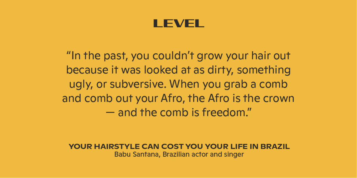 Despite this pushback from the state, Brazil’s Black hair revolution continues, from shifting norms in Brazil’s barbershops to changing tides in pop culture, Full story:  http://read.medium.com/but6rxg 