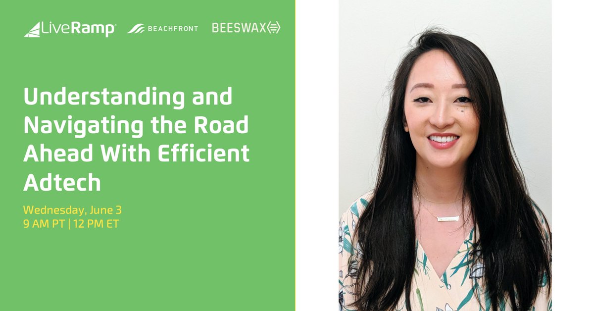 LiveRamp's tweet image. How are brands and adtech companies navigating the road ahead amidst changes in the media landscape? Our own Tyler Putterman joins @BeeswaxIO’s Matt Clark and @beachfrontmedia’s @dchurch on Wed., 6/3 at 9 AM PT/ Noon ET to discuss. Register now: 

beeswax.zoom.us/webinar/regist…
