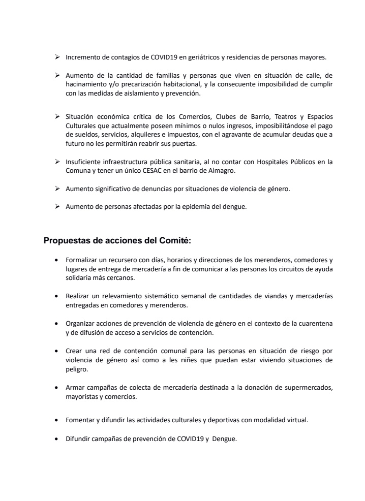 FComuna5's tweet photo. Conformamos un Comité de Emergencia de la #Comuna5 que busca trabajar en conjunto con organizaciones sociales, clubes y centros culturales para a abordar la difícil situación que se vive en nuestra comuna.

Aquí el documento de conformación del Comité y  sus integrantes ⤵️ https://t.co/KzTjqK9f4v