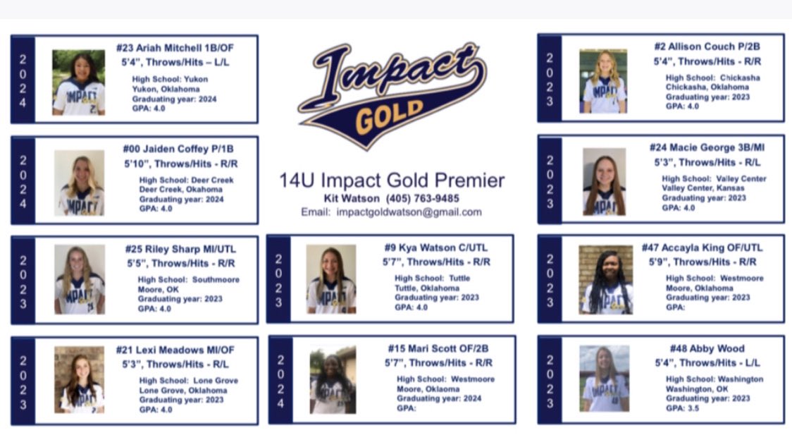 Impact Gold Premier-14U OKC <a href="/MitchellAriah/">Ariah Mitchell</a> <a href="/jaidencoffey_/">jaiden.coffey</a> @rileysh23246565 <a href="/watson_kya/">Kya Watson</a> <a href="/allison_couch/">Allison couch</a> <a href="/macigeorgee/">maci george</a> <a href="/abbywood_48/">Abby Wood</a>