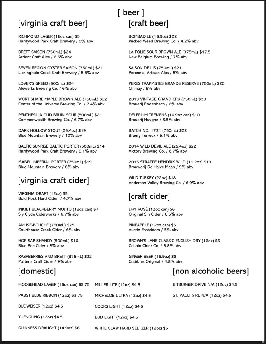 postbellumrva's tweet photo. This is our limited menu for now! Let us know what is you favorite! We are ecstatic to serve you again! More news to come today! https://t.co/AjSQdFjSDb