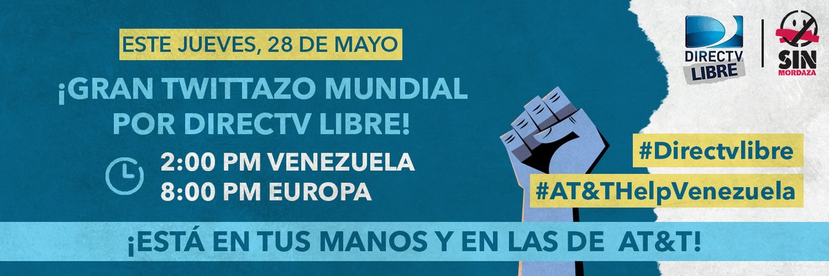 Directv ha sido la ventana al mundo durante 20 años para más de 10 millones de venezolanos, sobre todo en zonas recónditas del país y con nuestra firma podemos conseguir una señal humanitaria libre #DirectvLibre #ATTHelpVzla