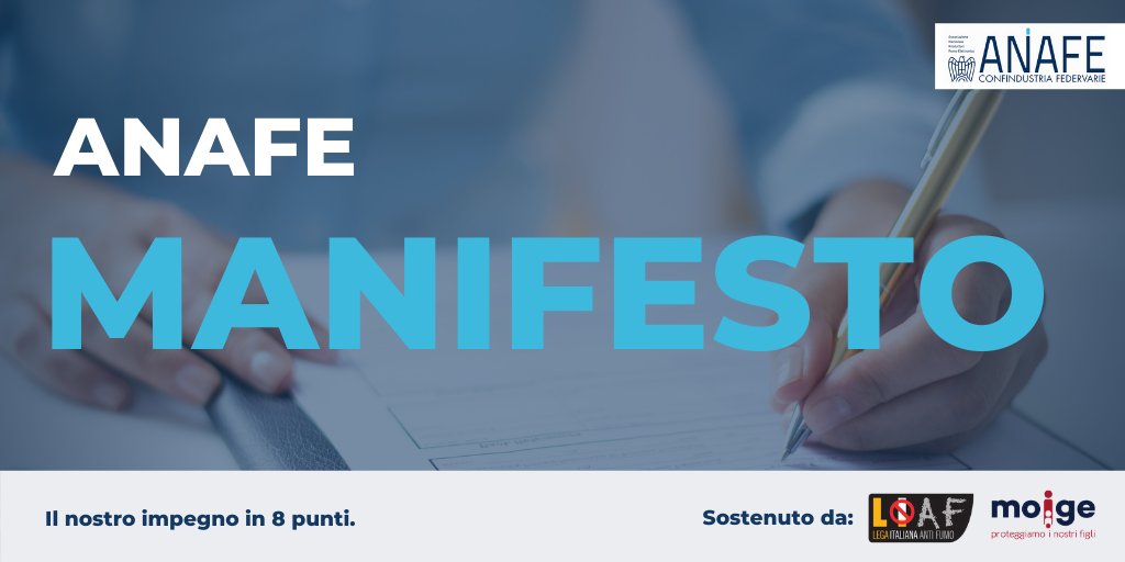 anafecig's tweet photo. In occasione del #WorldNoTobaccoDay lanciamo il nostro #ManifestoANAFE. Rappresenta l’impegno a difesa della filiera, in particolare a supporto del rischio ridotto, della prevenzione e della tutela dei minori: https://t.co/JQ6ZrUOuiU
Sostenuto da @liafantifumo e @Moige_genitori https://t.co/DAsho8Ba6b