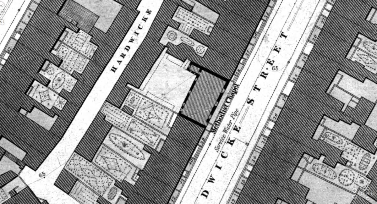 In 1816, the Jesuits secured it as their first public chapel, before moving to Gardiner Street in 1832. They converted it into a day school, the precursor to Belvedere College, which operated until 1841. The building then became a Methodist chapel, captured on the 1847 OS map.