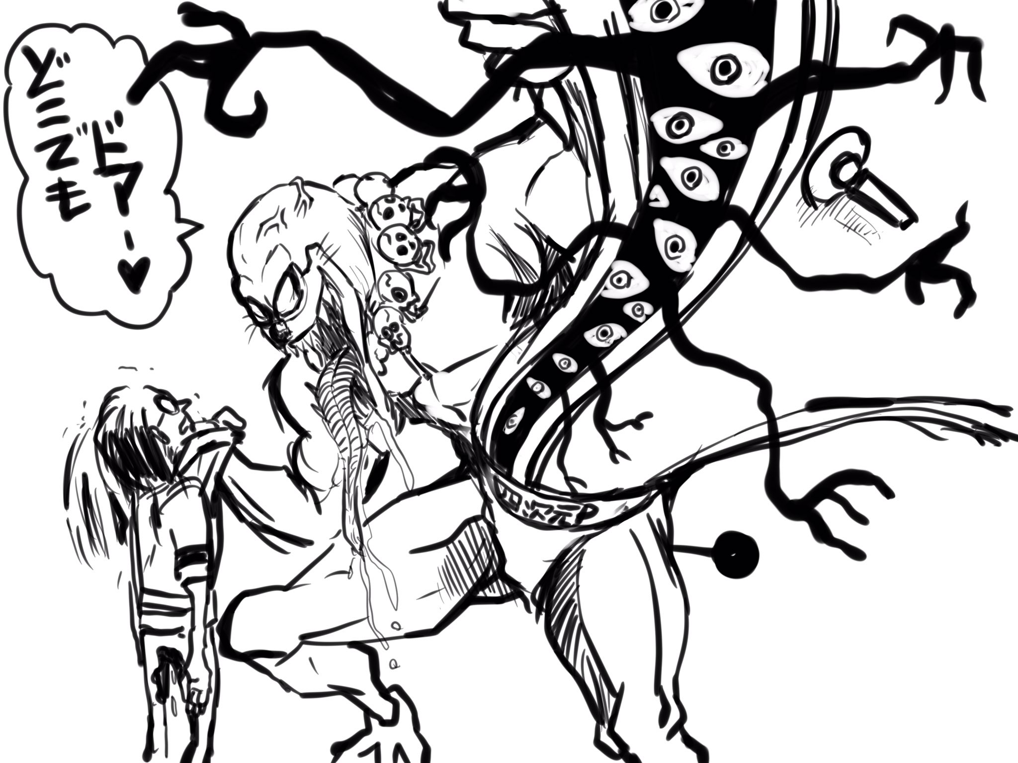 ট ইট র ボンゴ Mtg絵を描く副業イラストレーター 絵が描けない病気になると 無意識のうちに めちゃくちゃなドラえもんを描いてる ドラえもんにどこでもドア出されて恐怖のあまり一気にハゲたのび太描いてみた イラスト好きな人と繋がりたい