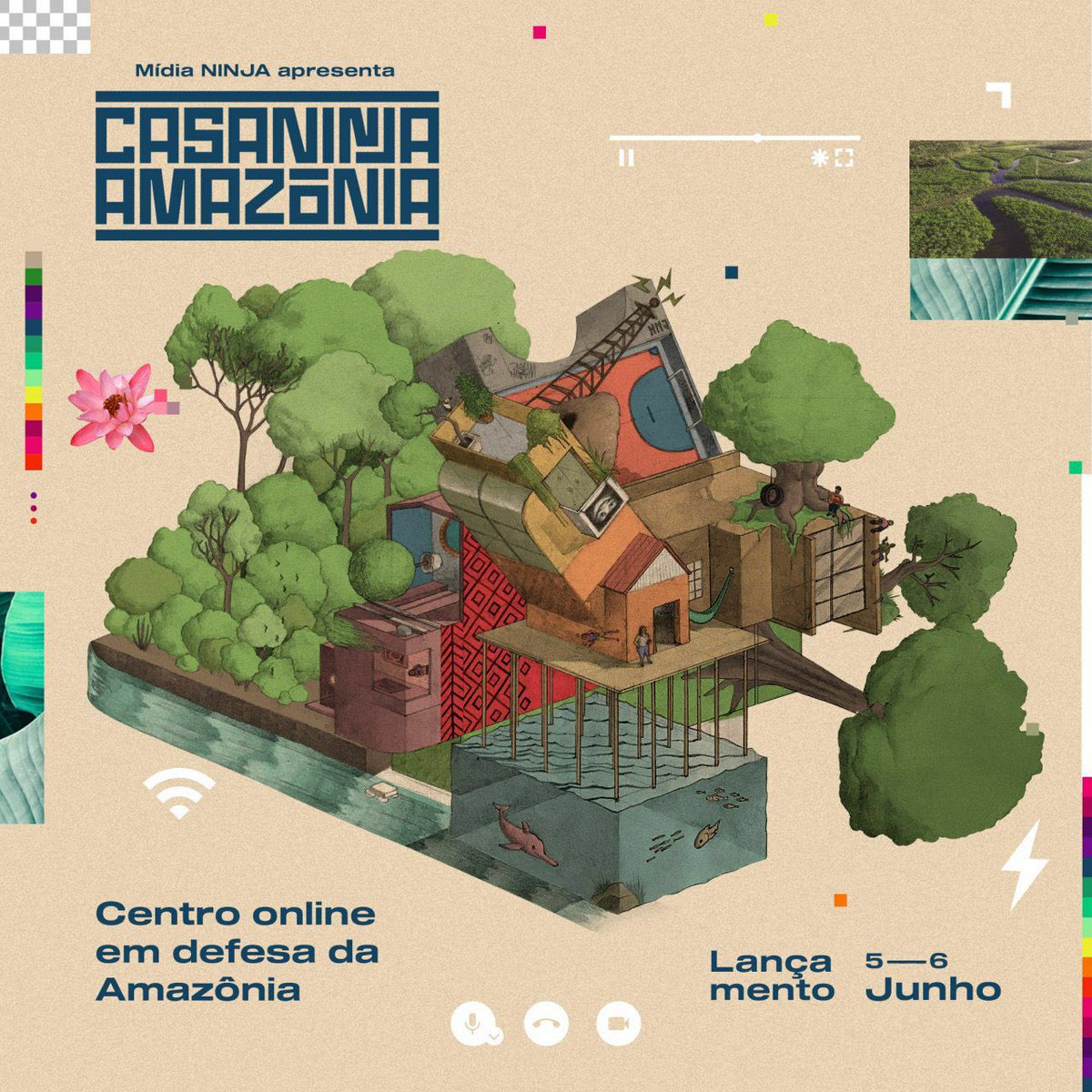 Nos dias 5 e 6 de junho irá acontecer um evento de inauguração digital da Casa Ninja Amazônia com encontros, debates e mostras artísticas, tudo aberto e gratuito para marcar o lançamento de centro online de mobilização e experimentações criativas. 

#MidiaNinja #NINJAambiental