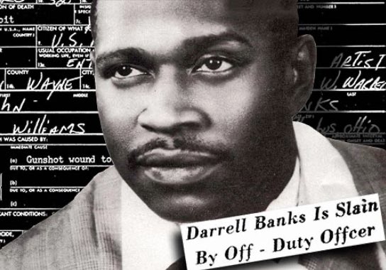 -  #DarrellBanks he was shot and killed by an OFF DUTY police officer. the officer reportedly “ducked, drew his pistol, and pointed it and fired one shot striking banks in the neck and chest.” he was dead for eight days before it being announced to the public.