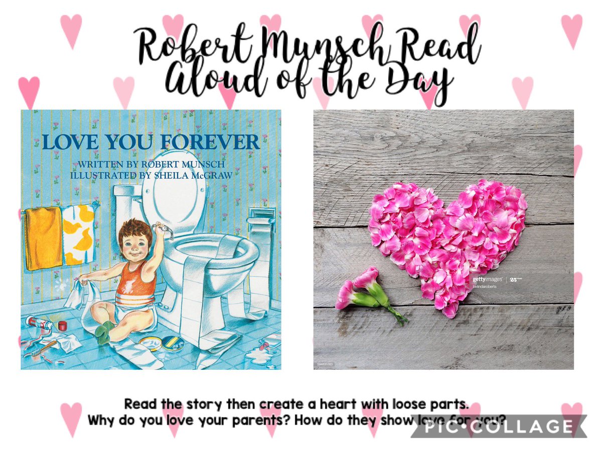 careysclass's tweet photo. “I’ll love you forever, I’ll like you for always. As long as I’m living, my baby you’ll be.” A parent-child love is so special, like the love God our Father has for us. Read today’s Munsch recommendation, then create a heart to show your love. 💞 ThankfulThursday @robertmuncher https://t.co/LEXngAKfKe