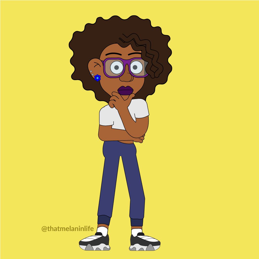 ThatMelaninLife's tweet photo. 🤔 First, working on posing.  #oneposeaday  #characterdesign #illustration #blackart #blackgirlwhoanimates https://t.co/rsfuX6LrLa
