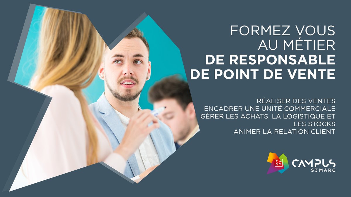 Vous êtes attiré par le monde du commerce 💼 et vous avez comme objectif d'encadrer une unité commerciale ? Formez vous au métier de Responsable de Point de Vente ❗️bit.ly/formationRPV