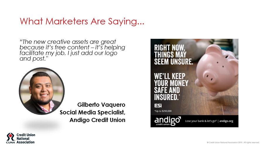 Gil_Vaquero's tweet photo. I had the pleasure of being featured in the #CUAwareness contributor chat series. This campaign has great ideas on how to continue to open consumers’ eyes to #creditunions! Take a look at the video highlights from our chat at the link below. 

https://t.co/jNyxkmwcw5 https://t.co/CxYq5K4Upr