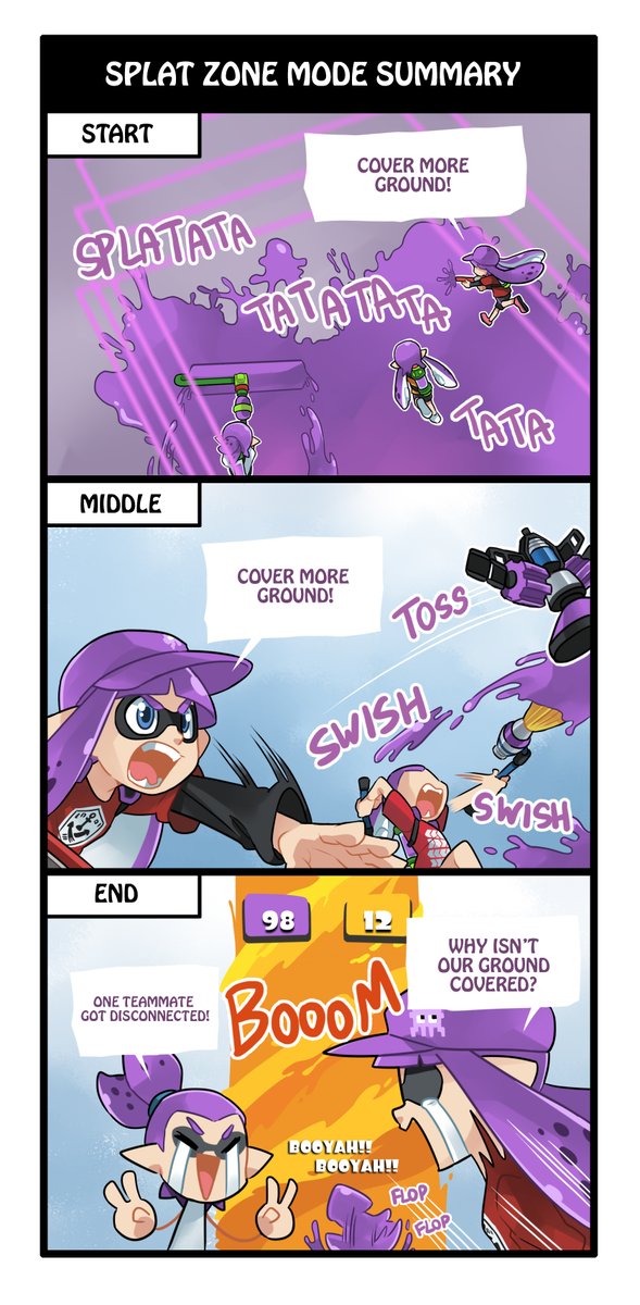 The days of ranked matches before Clam Blitz. If you're lucky, you only get 1 disconnect. 

Tower Control's last panel was based on a true story. 