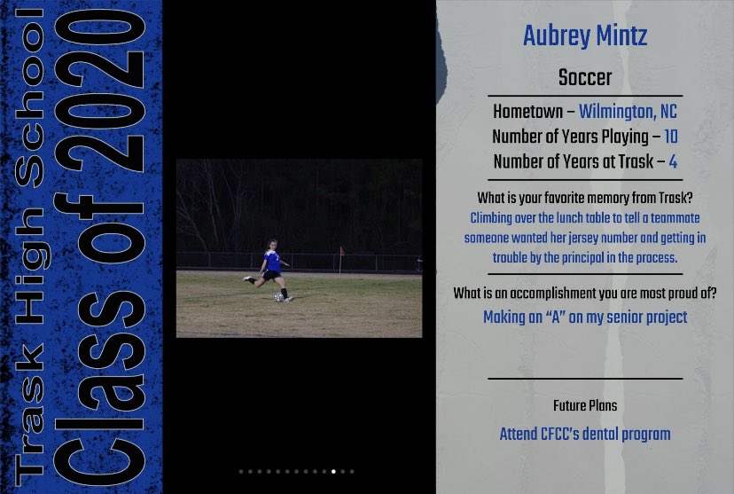 Today’s Senior Spotlight featuring Aubrey Mintz. Congratulations on your successful career as a high school athlete! The students and staff of HTHS are proud of you! @penderschools @JDNsports @StarNewsVarsity @hth_titans @CoastalPreps