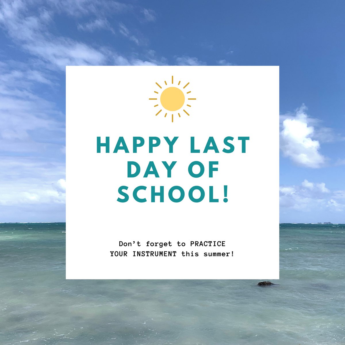 StudentEnsemble's tweet photo. Happy last day of school, @GriffinMSGators! Don’t forget to practice your instrument this summer! SummerBand PLANNED dates will be announced later via communication with directors.
Have a Great Summer! #gatorgrit https://t.co/rgCC3DSjcB