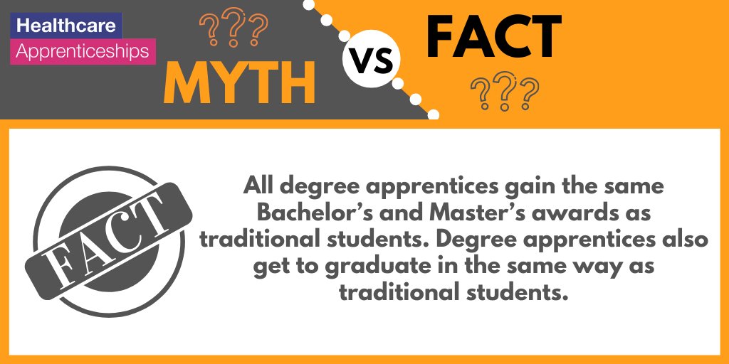 #Mythbuster 
Myth: A degree apprenticeship is not a real degree.

#HASO 
#HealthcareApprenticeships