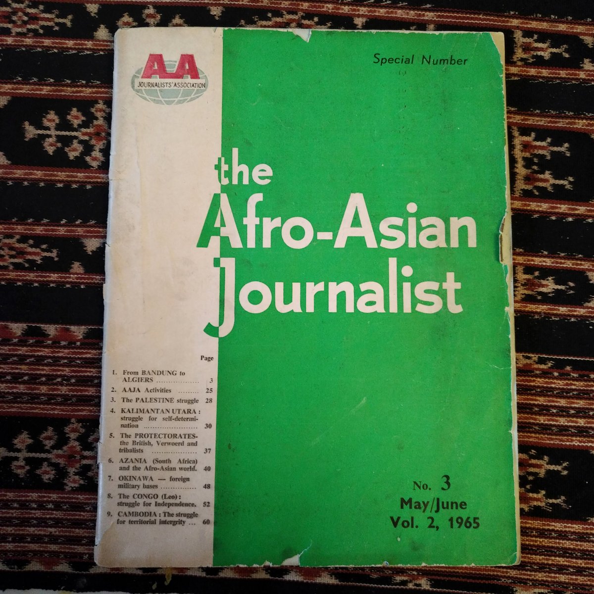 The Afro-Asian Journalist was founded in Indonesia, after Sukarno brought the postcolonial world together at the 1955 Bandung Conference. They published reports from all over the (Third) world, and Francisca worked there as a translator. That cover design may look familiar