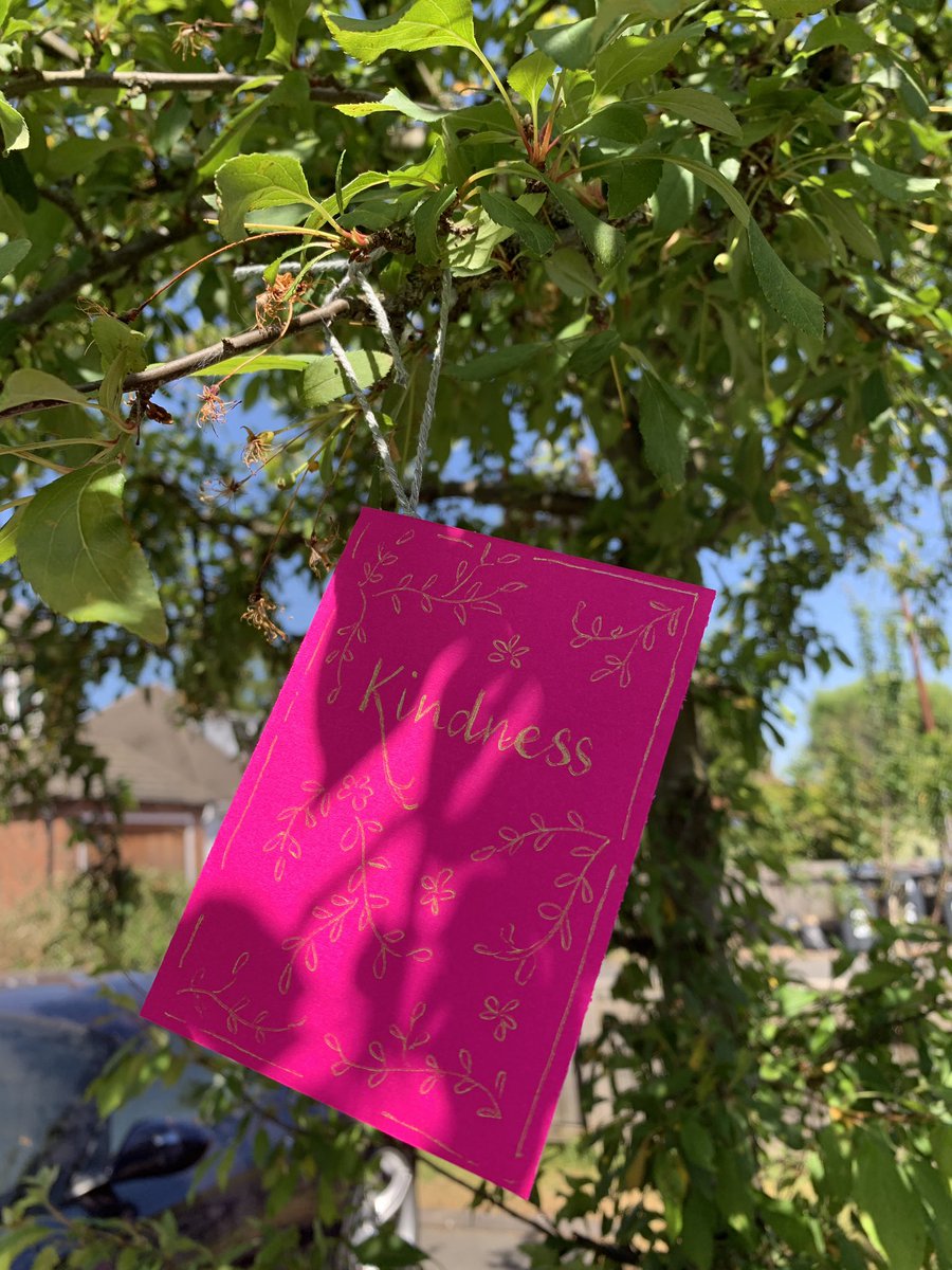 DaniSaveker's tweet photo. Day 149 - yr 5 (1610 total days of kindness ) #inspirekindness started a #treeofkindness for the last #ClapForCarers on our road to share positive messages and gratitude https://t.co/SDaNyFwFyy