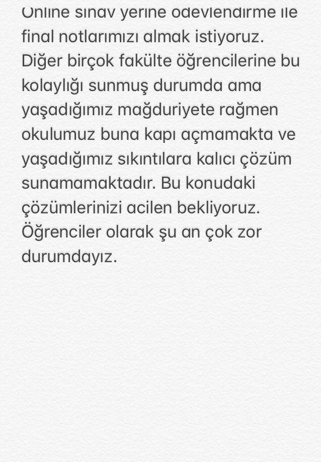 Öğrenciler olarak elimizde olmadan yaşadığımız bu hassas süreci en hakkaniyetli şekilde atlatmak istiyoruz. #AnkaraÜniversitesiÖdevİstiyor #AnkaraÜniversitesiFinalRezaleti <a href="/yekta_sarac/">Prof. Dr. M. A. Yekta Saraç</a> <a href="/profdrErkanibis/">Erkan İbiş</a>