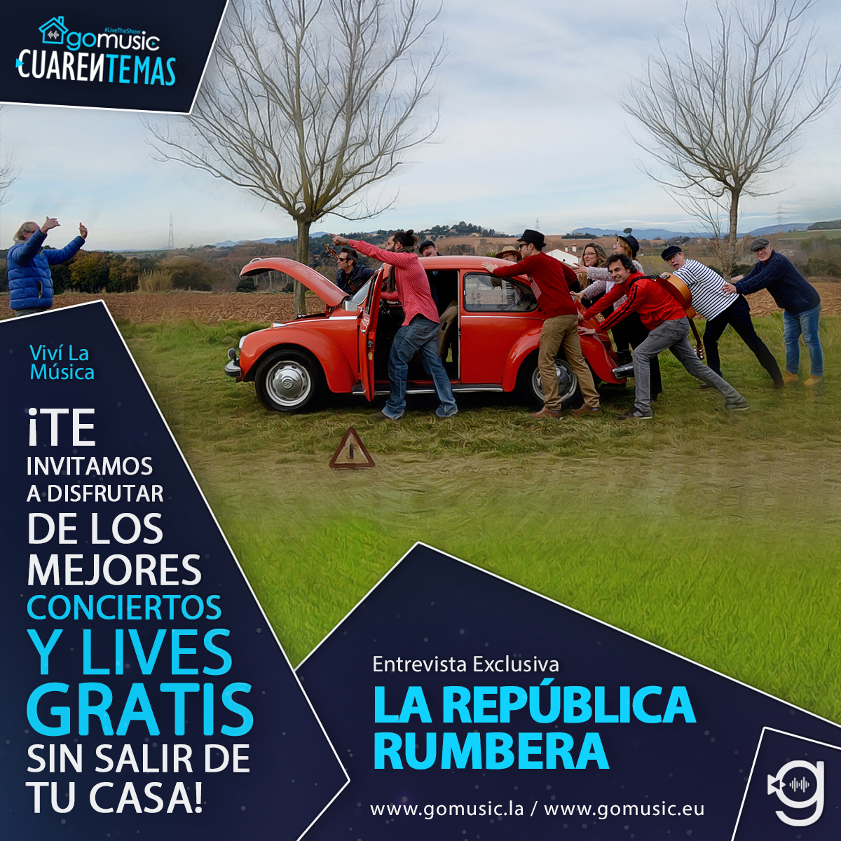 📍Mañana #Cuarentemas tendrá una entrevista muy especial con <a href="/laRepublicaRumb/">La República Rumbera</a> 💥
Latam: gmusic.to/2 España: gmusic.to/2            
#LiveTheShow  #QuedateEnCasa  #Live #Entrevistas #LaRepublicaRumbera #LiveMusic #Musica #SeguimosConectados #GoMusic