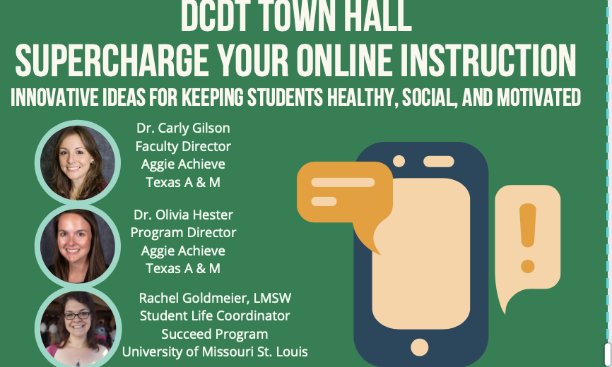 aggieachieve's tweet photo. Join us and @SUCCEEDatUMSL on Tuesday at 2CT for the @DCDT_CEC Town Hall. We will be discussing ways to keep students ages 14 and up socially engaged and motivated for #OnlineLearning. #TransitionInTheCloud  Register here: https://t.co/EnUvHvna44 https://t.co/5JEBSW968B