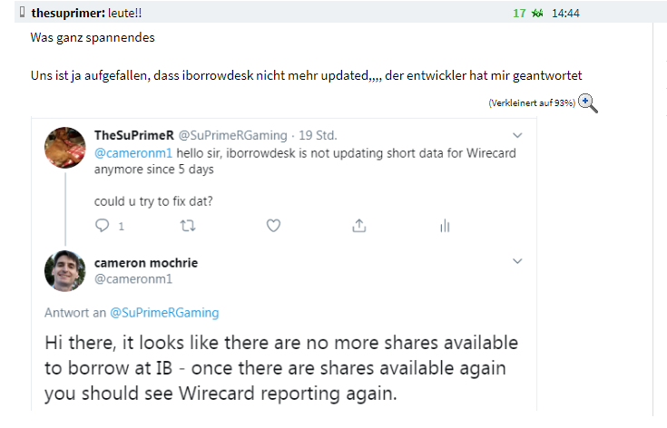Mcamathematik Auszug Aus Dem Wirecard Forum Ariva Wirecard Es Gibt Keine Zu Verleihenden Aktien Mehr