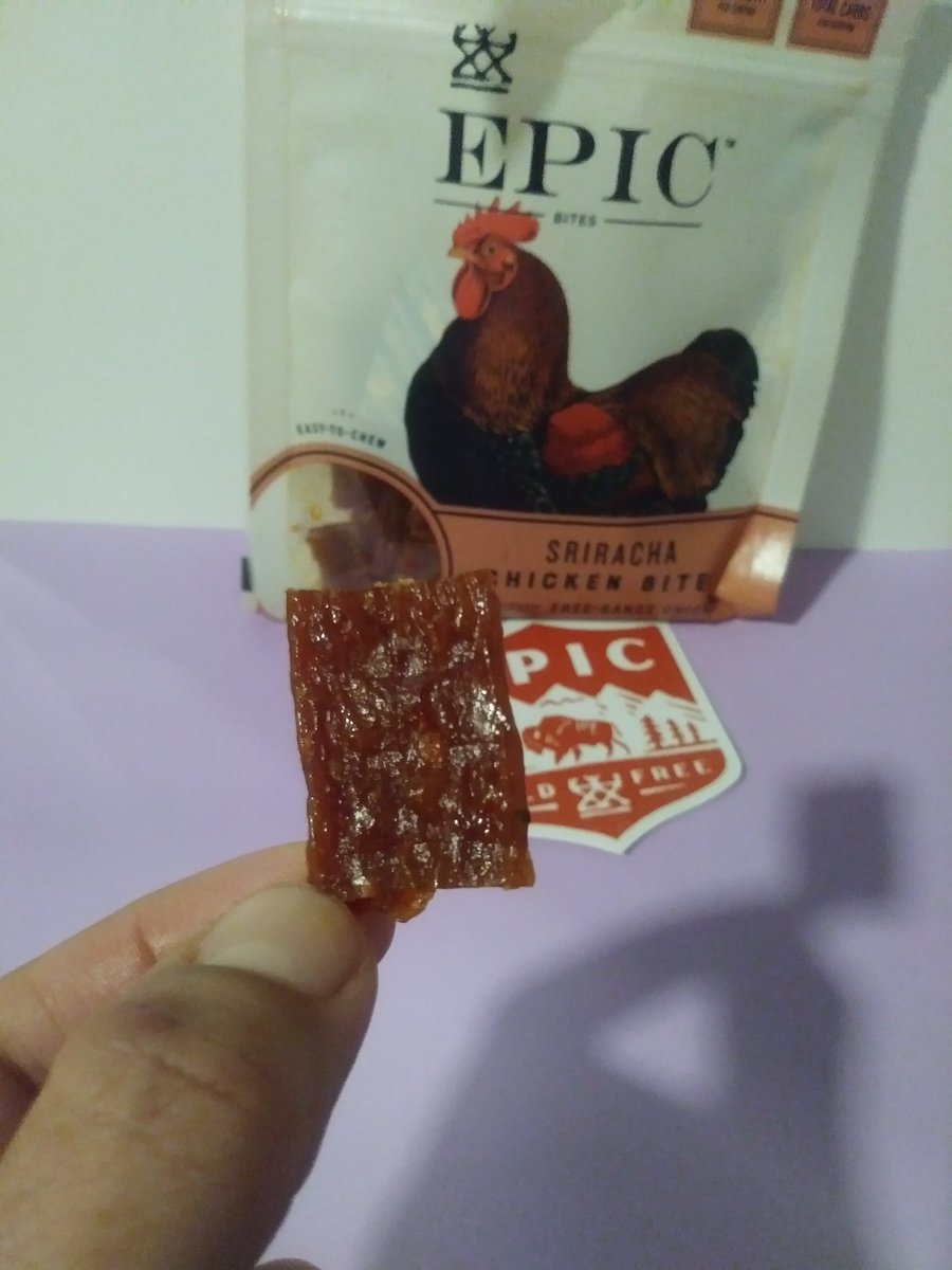 luciana_peter1's tweet photo. Chicken Sriracha bites. @EPICbar #TRYITSAMPLING @Bazaarvoice
The spicy flavor was quite delicious. Great snack that has just the right amount of heat and low carb. An all around healthy and tasty snack Highly recommended
 #epicbar #bazaarvoice
https://t.co/xMKytMvxY7 https://t.co/PLU1UYR6dv