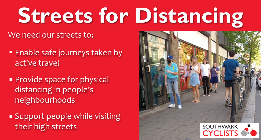 These must be accessible to all and will:Enable safe journeys taken by active travelProvide space for physical distancing in neighbourhoodsSupport people while visiting their high streets