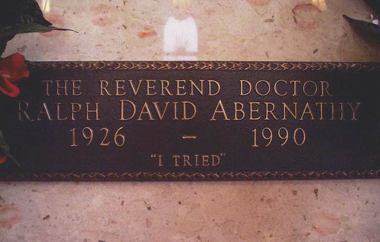 𝐫𝐚𝐥𝐩𝐡 𝐚𝐛𝐞𝐫𝐧𝐚𝐭𝐡𝐲: was a leader of the civil rights movement and close friend and mentor of martin luther king jr. he died of heart disease on april 17, 1990, and his tombstone is engraved with the words "i tried".