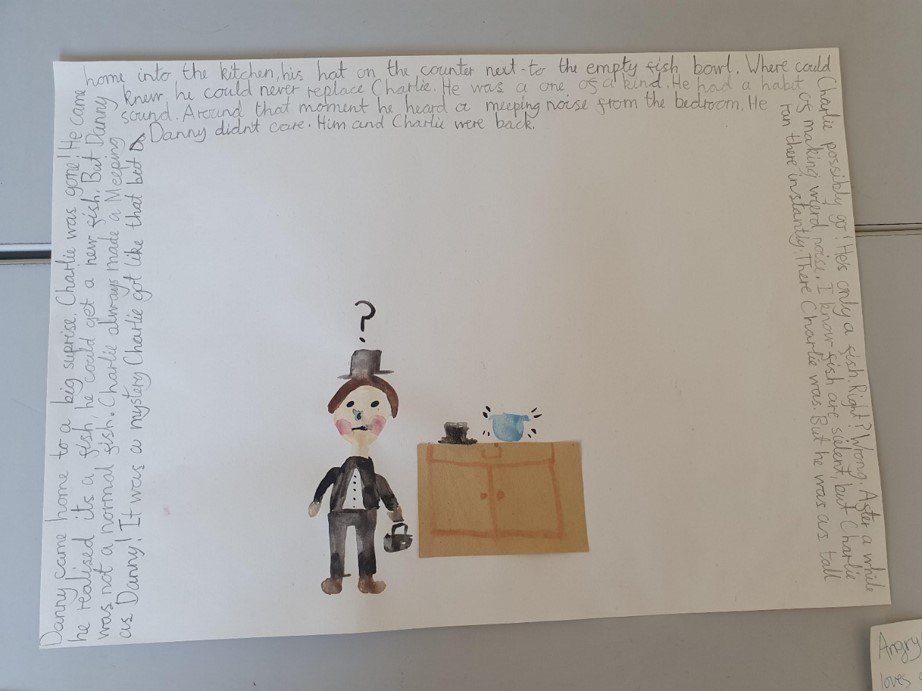 CecilRoadSchool's tweet photo. Today our key worker children🌈 looked at work by @vivschwarz and followed tutorials from @britishlibrary. We created our own characters and wrote stories about them! https://t.co/JGrgiw9Vmi