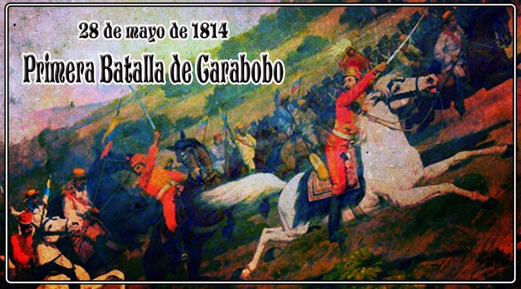 Al mando de unos 5.000 soldados patriotas y con líderes de la estirpe de Urdaneta, Jalón y Bermúdez; Bolívar con gran astucia, además de la valentía de la infantería por resistir el ataque de la caballería enemiga, vence a Juan Manuel Cajigal en la primera Batalla de Carabobo. https://t.co/LqHlWWpzPY