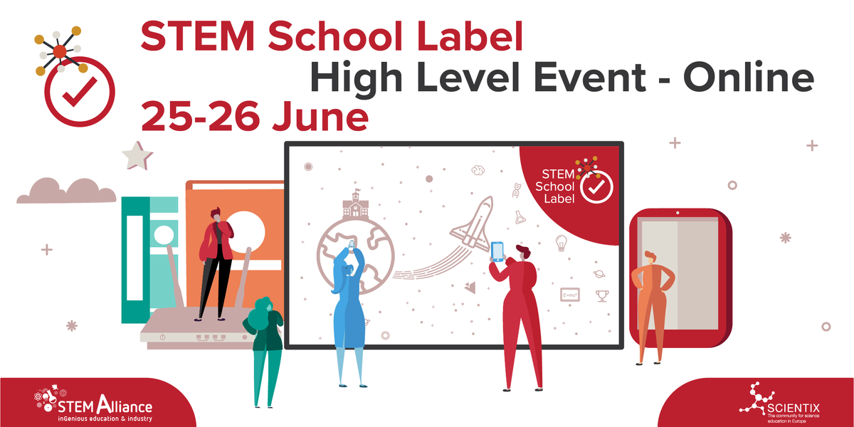 STEM_Label's tweet photo. 🔥 Ready to take notes on STEM education? Join us online on 25 and 26 June!
The #STEM_Label_HLE20 is a unique initiative, 2 days of interactive online sessions you cannot miss! 
🔎 Check out the full agenda https://t.co/iC3jCFrxQ1 and register 👉 https://t.co/6J4hr6X5nU https://t.co/BmznEpDWyB