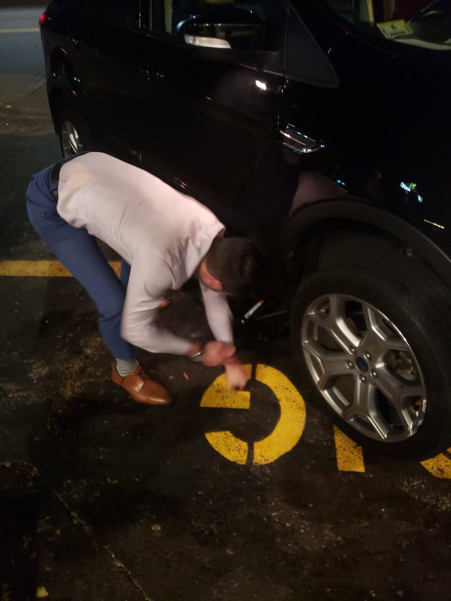 You always have to deal with the unexpected - like the time Ali, Brian, and I had to change a flat at our New Bedford Meet and Greet. /9