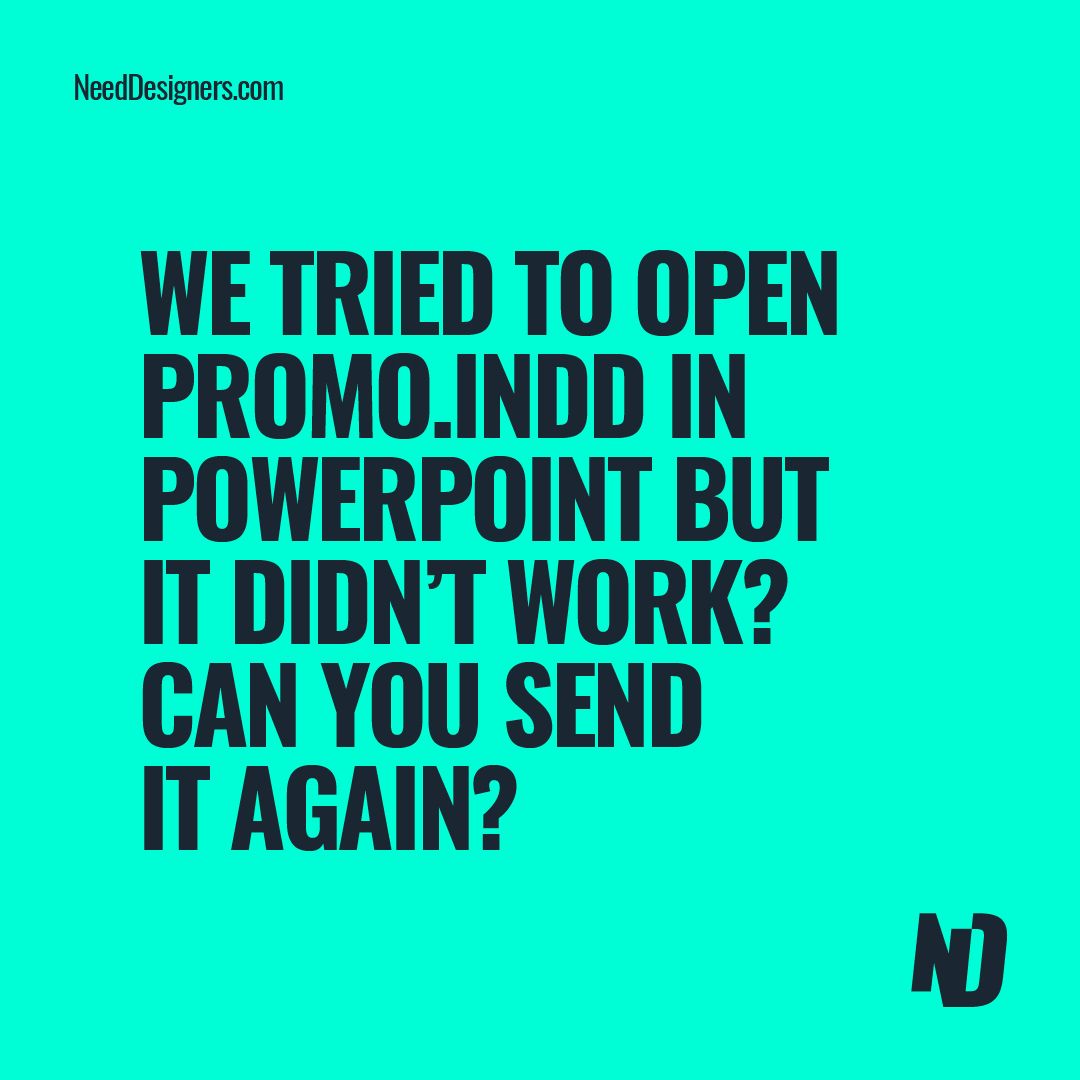 We hate you powerpoint. Find yourself a new job with new clients at needdesigners.com

#design #designjobs #creativejobs # #graphicdesign #webdesign #motiondesign #productdesign #digitaldesign #clientsbelike #clientadventures #whatclientssay #funnyquotes #designerproblems