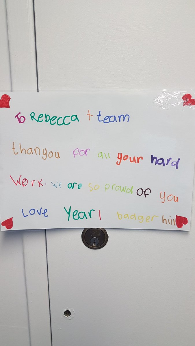 Huge thank you to @BadgerHillY1 for the amazing pictures and letters of support for staff on Ward 36 respiratory covid ward @YorkTeachingNHS My team love them, thank you 🏳️‍🌈❤🌈
@BadgerHillYork 
#LittleArtists #RespiratoryOutreach