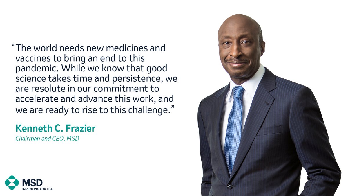 Bringing forward new medicines and vaccines is MSD's mission – it is what we do, and it is who we are. Read more from our CEO, Ken Frazier on our efforts to combat the #COVID19 pandemic: msd.gl/2XBREma