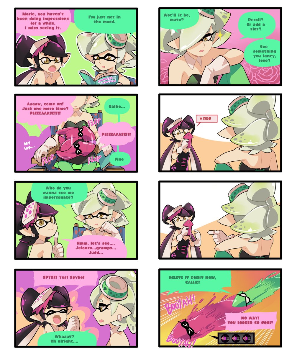 Anyway, I think I have shared enough lol. I'm just gonna wrap up this thread with the first comic I did of the Squid Sisters. Thank you Splatoon for being an inspiration (and a really fun game) these past 5 years. Here's to many more years of inking! ^^b 