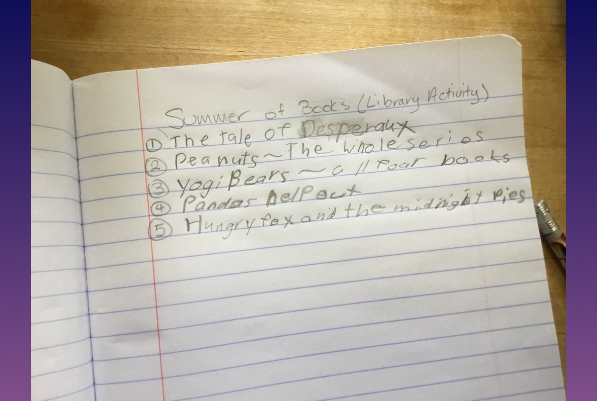 StryculaMcLean's tweet photo. Good readers always keep a list of books that they want to read. For Library class this week, 2nd-4th grade students made their own summer to-read lists! #McLeanSchool #DistanceLearning https://t.co/wuIbGzAecJ
