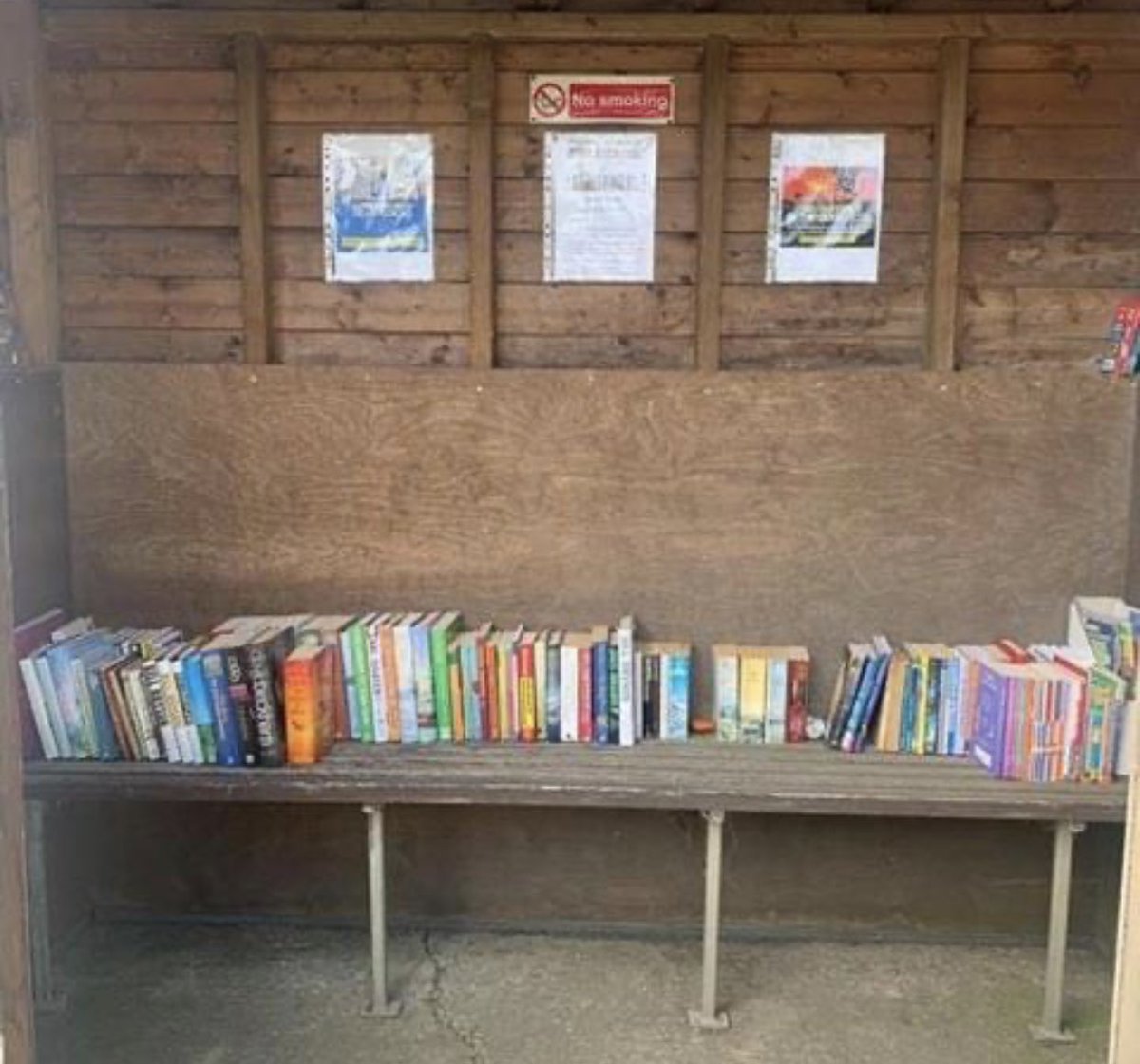 SidleshamPTA's tweet photo. Almodington’s book swap is up and running!  You may even spy some #sidleshamrocks alongside The Worlds Worst Children and the Dork Diaries!!! .....#lockdownreading https://t.co/zwSOHb2wIq