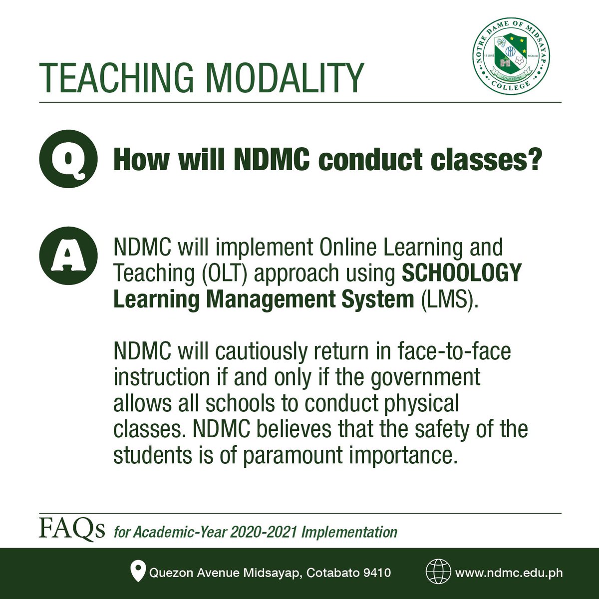 ndmcshs's tweet photo. FREQUENTLY ASKED QUESTIONS (FAQs) for Academic-Year 2020-2021 Implementation

(Part 4/4)

#ndmc #ndmcshs #ndmcdares #NDMCFAQs https://t.co/8S1tysZael