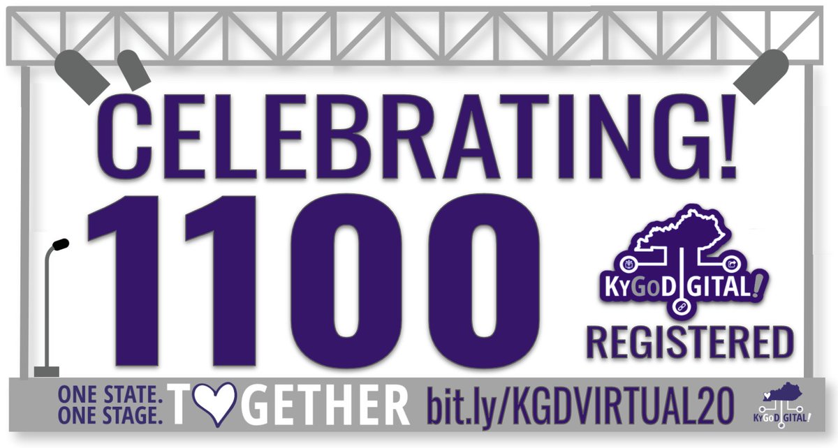 TIME TO CELEBRATE 1100+ Registered for the 2-Day #KYGoDigital Virtual Event! YES!

Mark your calendar for July 20th &amp; July 21st!

Registration Link: bit.ly/KGDVIRTUAL20
