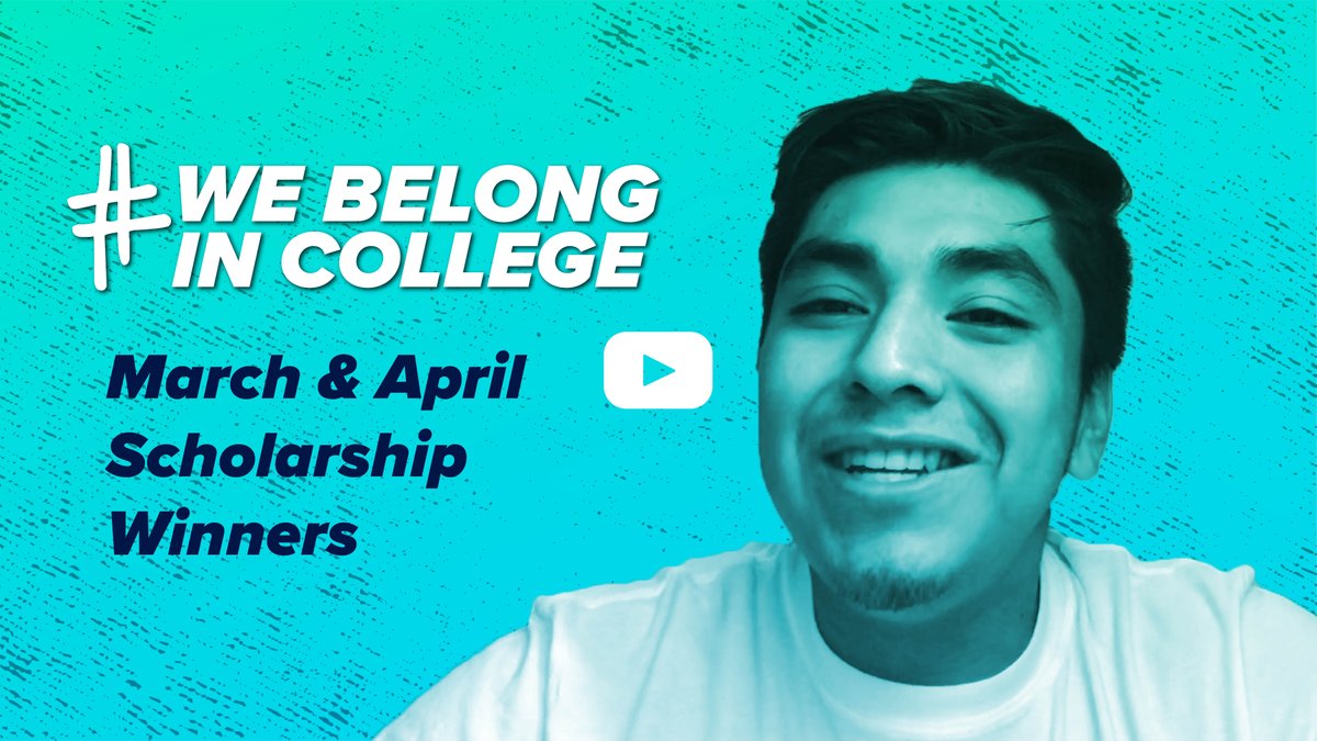 JulieDressner's tweet photo. Announcing the winners of the first 10 $1,000 #WeBelongInCollege Scholarships! Next deadline: 5/31 - https://t.co/lep2LVjQAs https://t.co/ES51ONy9zg
