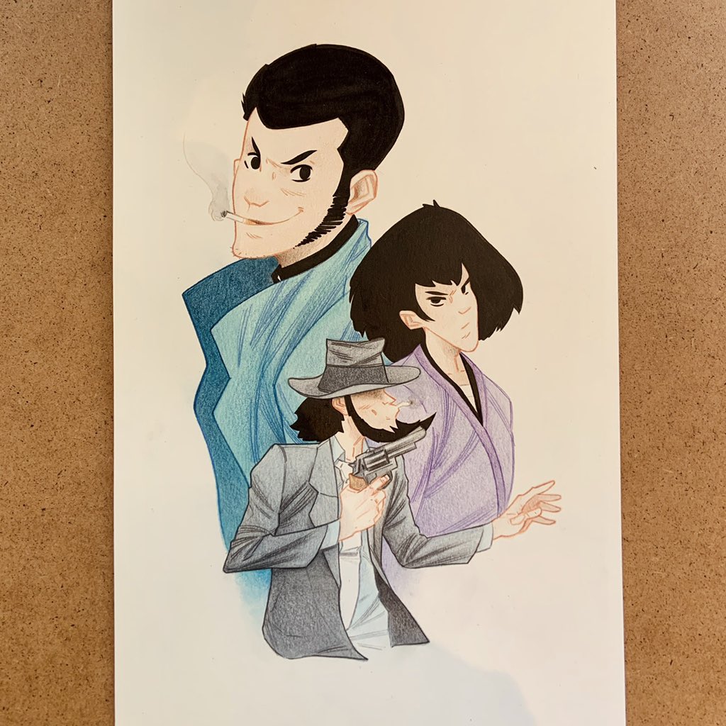 #cartoon  #color #watercolor #painting #pencil #art #amazing #pic #picoftheday #winsorandnewton #derwent #traditional #paneloftheday #ink #drawing #mix #michelepasta #photography #brush #tribute #manga #anime #goemon #classic #jigen #lupin #illustration #illustrator #otaku