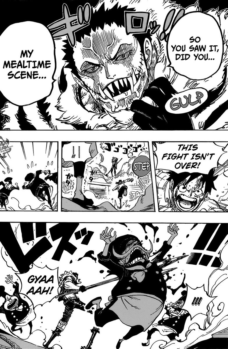 3. Character design:One piece often gets criticized for its character designs since they're very different and unusual, but I disagree, because in one piece even a character design can add more characterization to the character...the first assumption is that katakuri hides his-