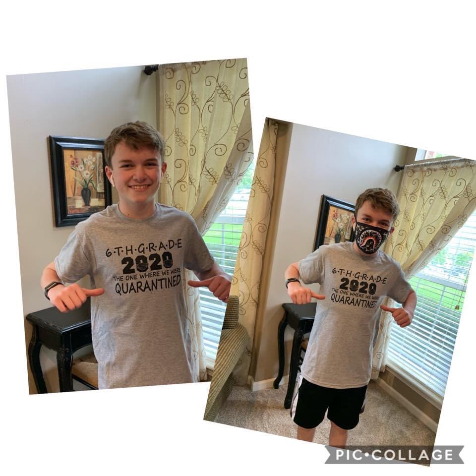 RSI_PTO's tweet image. We are sad we weren’t able to give you a 6th grade party but we want you to have your shirt! See you today or tomorrow &amp;amp; share pics if you in your shirt!! Good luck at RJH!!