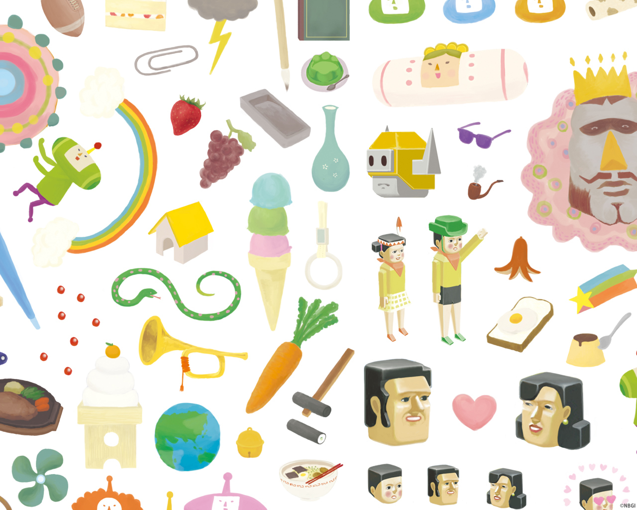 Roisi Puppy Law Grunch Week Babes They Released Some Interesting Content Through Wallpapers 1 Alternate Cropping Of The Artwork Shown On The We Love Katamari Damacy みんな大好き塊魂 Sound Track Cd