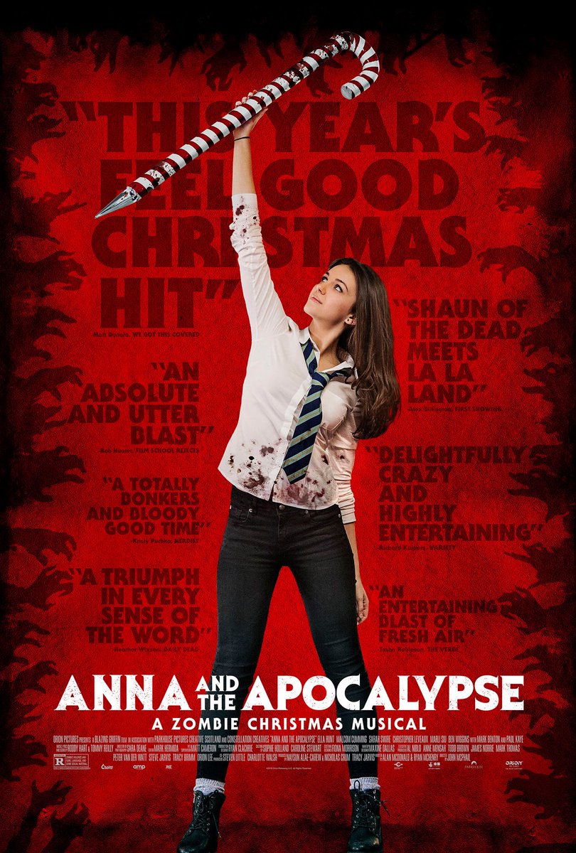 39. ANNA AND THE APOCALYPSE (2017) -- Film high school musical yang bertarung melawan zombie tetapi sambil nyanyi. Cuman aksi terornya agak kurang maksimal sehingga ini film jadi terlihat B aja.