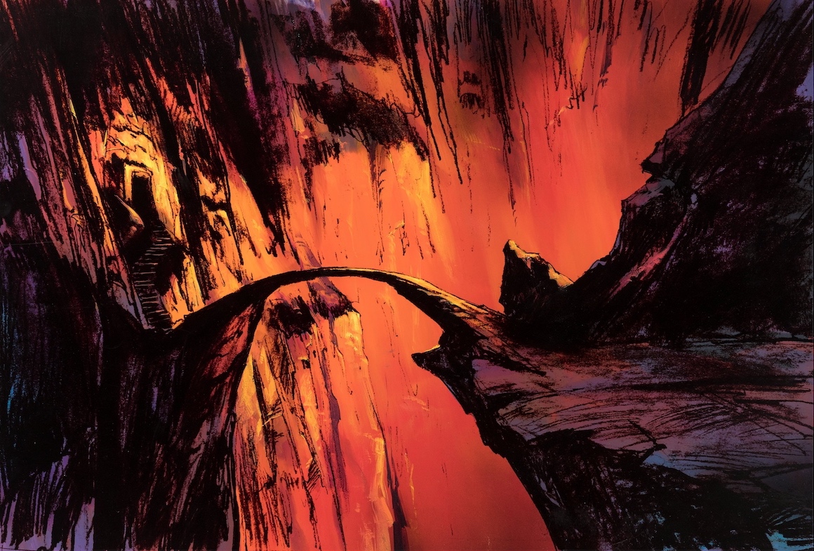 Ralph Bakshi on X: The Bridge of Khazad-dûm background art