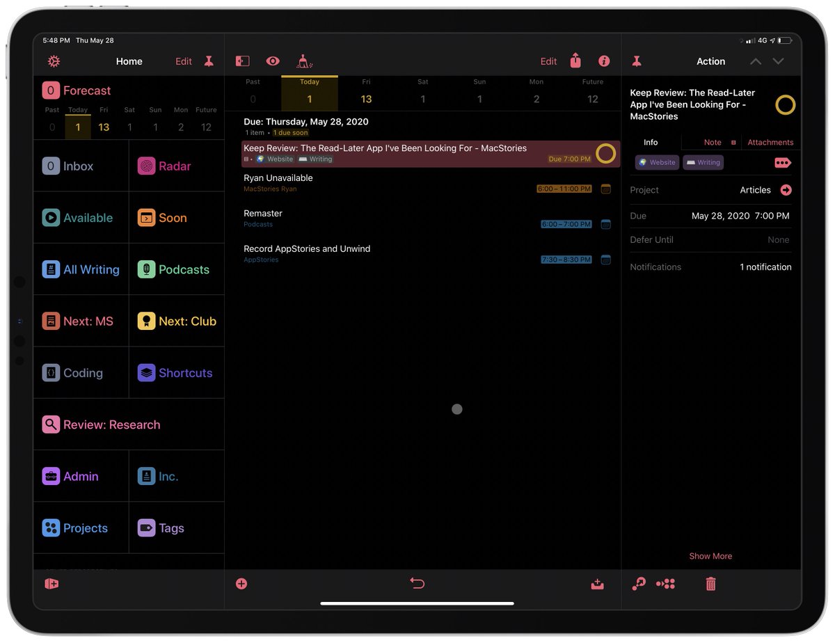 best omnifocus 3 perspectives
