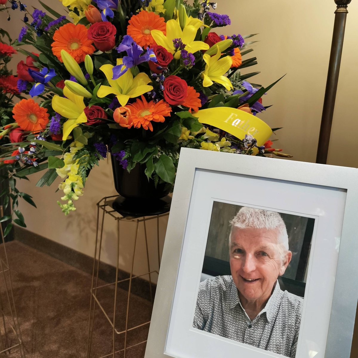 "I can't thank you enough for the floral arrangement Linda. He always liked bright colours and this mix was just perfect." - Chris